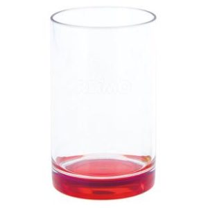 Gimex Trinkglas aus SAN, rotfarbener Boden, 250ml