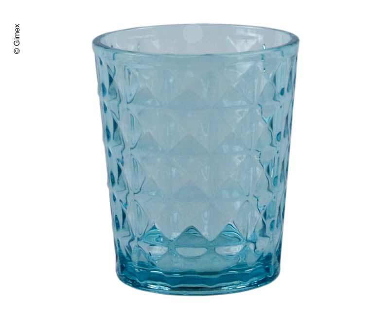 Gimex Wasserglas Stone Line Edelblau