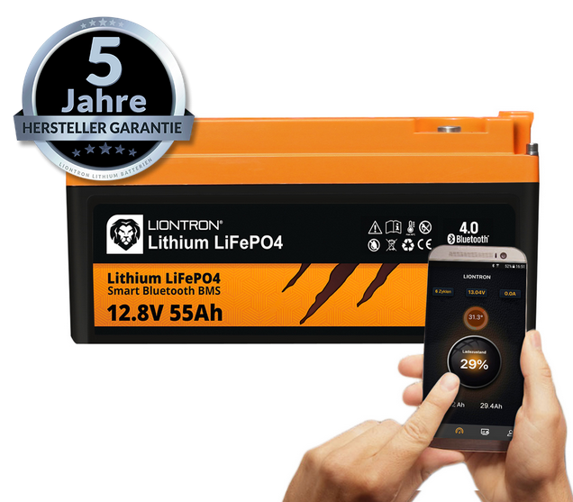 LIONTRON LiFePO4 LX 12,8V 55Ah Lithium-Batterie Smart BMS mit